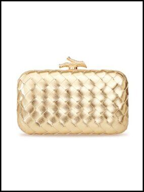 Womens Evening Clutch Box Handbag with Detachable Chain Strap